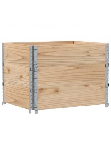 Paretali per Pallet 3 pz 80x60 cm in Legno Massello di Pino