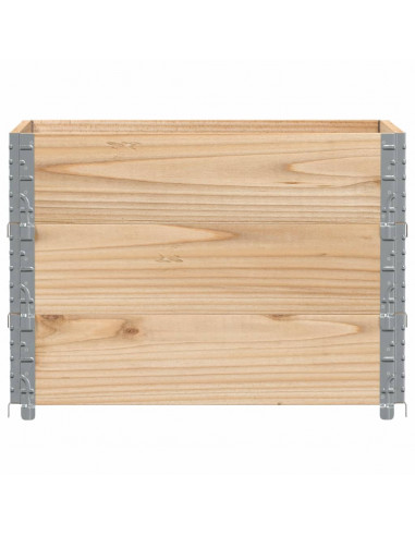 Paretali per Pallet 3 pz 80x60 cm in Legno Massello di Pino