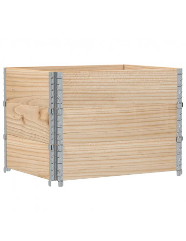 Paretali per Pallet 3 pz 80x60 cm in Legno Massello di Pino