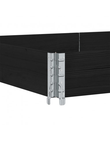 Paretali per Pallet 3 pz Neri 150x100cm Legno Massello di Pino