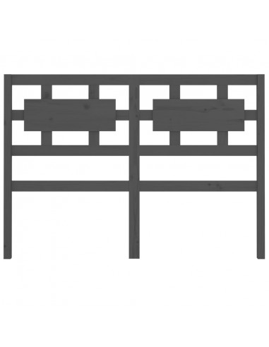 Testiera per Letto Grigia 145,5x4x100 cm Legno Massello di Pino