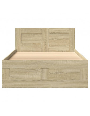 Giroletto con Testiera Rovere Sonoma 90x190cm Legno Multistrato