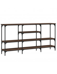 Tavolino Consolle Rovere Marrone 160x29x80 cm Legno Multistrato 2