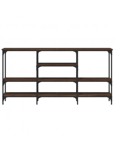 Tavolino Consolle Rovere Marrone 160x29x80 cm Legno Multistrato