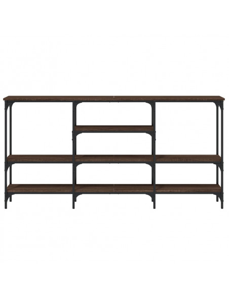 Tavolino Consolle Rovere Marrone 160x29x80 cm Legno Multistrato