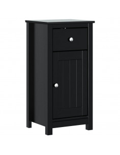 Mobile da Bagno BERG Nero 40x34x80 cm in Legno Massello di Pino 2