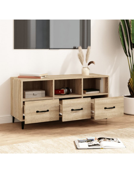 Mobile Porta TV Rovere Sonoma 102x35x50 cm Legno Multistrato