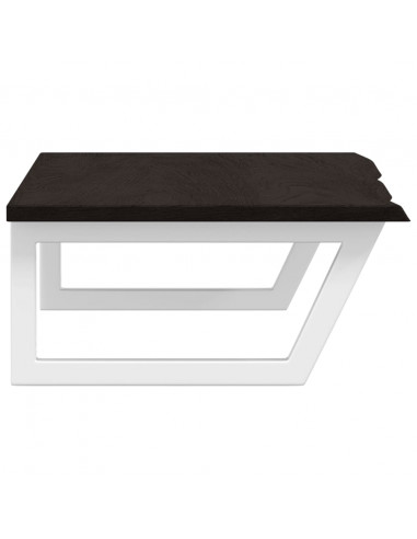 Ripiano a Parete per Lavabo in Acciaio e Massello di Rovere