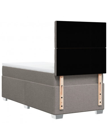 Giroletto a Molle con Materasso Tortora 100x200 cm in Tessuto