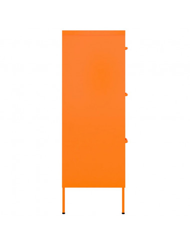 Cassettiera Arancione 80x35x101,5 cm in Acciaio