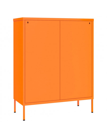Cassettiera Arancione 80x35x101,5 cm in Acciaio