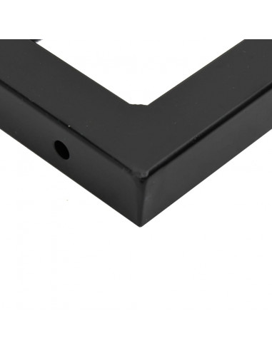 Ripiano a Parete per Lavabo in Acciaio e Massello di Rovere