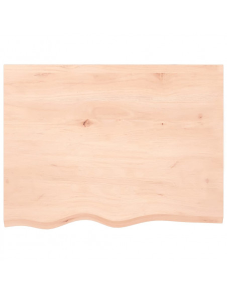 Ripiano a Parete 80x60x(2-6) cm Massello Rovere Non Trattato