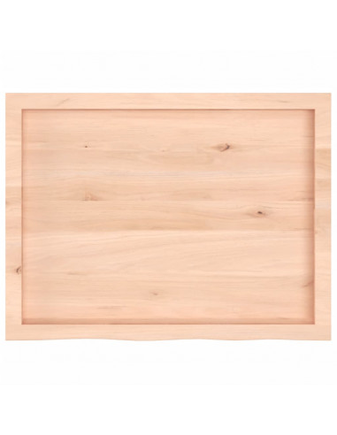 Ripiano a Parete 80x60x(2-6) cm Massello Rovere Non Trattato