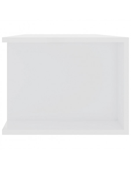 Mobile Porta TV con Luci LED Bianco Lucido 135x39x30 cm