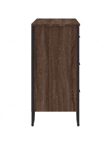 Cassettiera Rovere Marrone 91x35,5x74,5 cm in Truciolato