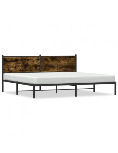 Giroletto senza Materaso in Metallo Rovere Fumo 200x200 cm