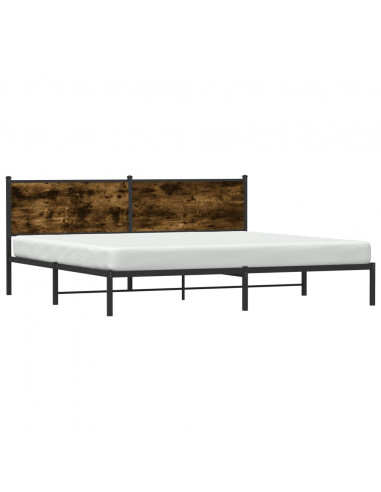 Giroletto senza Materaso in Metallo Rovere Fumo 200x200 cm