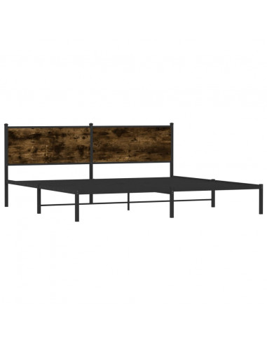 Giroletto senza Materaso in Metallo Rovere Fumo 200x200 cm