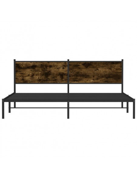 Giroletto senza Materaso in Metallo Rovere Fumo 200x200 cm