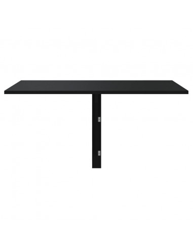 Tavolino da Parete Pieghevole Nero 110x38x75 cm in Multistrato