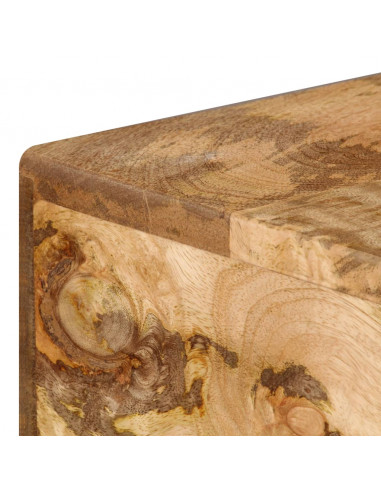 Scrivania con Cassetti in Legno Massello di Mango 110x50x76 cm