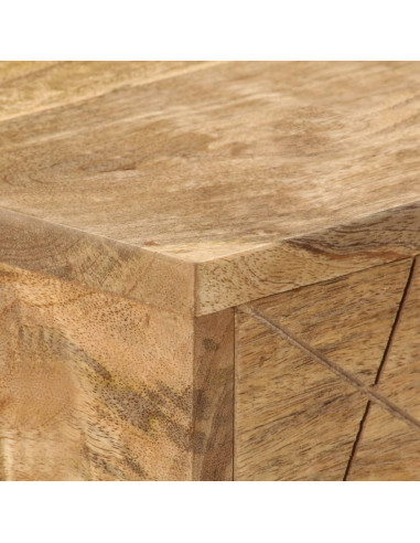 Scrivania con Cassetti in Legno Massello di Mango 110x50x76 cm