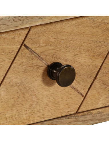Scrivania con Cassetti in Legno Massello di Mango 110x50x76 cm