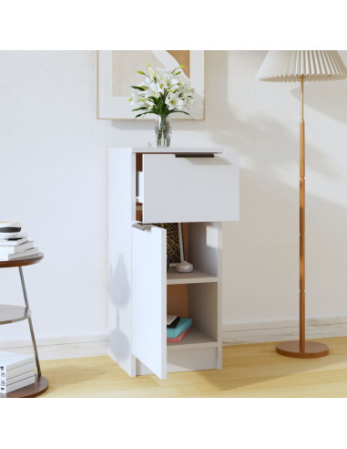 Credenza Bianca 30x30x70 cm in Legno Multistrato