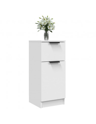 Credenza Bianca 30x30x70 cm in Legno Multistrato