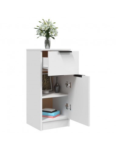 Credenza Bianca 30x30x70 cm in Legno Multistrato