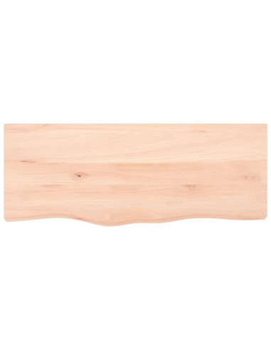 Ripiano a Parete 100x40x(2-6) cm Massello Rovere Non Trattato