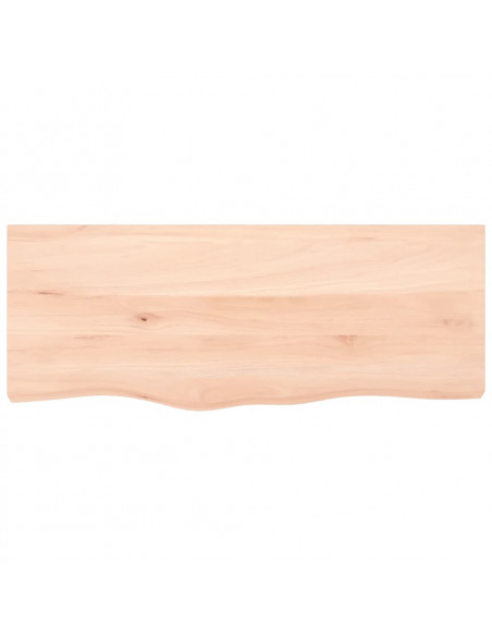 Ripiano a Parete 100x40x(2-6) cm Massello Rovere Non Trattato