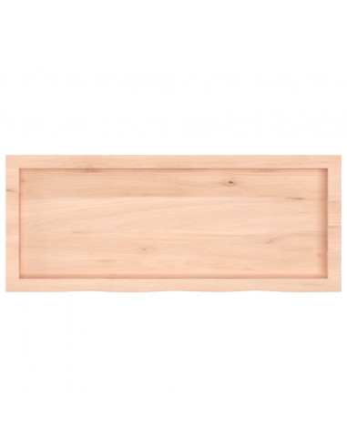 Ripiano a Parete 100x40x(2-6) cm Massello Rovere Non Trattato