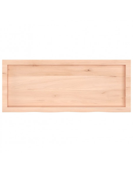 Ripiano a Parete 100x40x(2-6) cm Massello Rovere Non Trattato