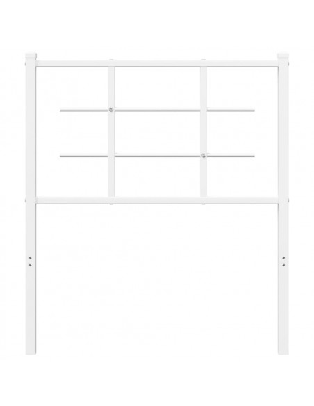 Testiera in Metallo Bianco 80 cm