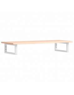 Ripiano a Parete per Lavabo in Acciaio e Massello di Rovere 2