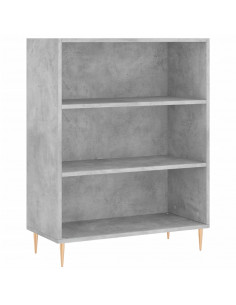 Credenza Grigio Cemento 69,5x34x180 cm in Legno Multistrato 2