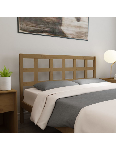 Testiera per Letto Marrone Miele 145,5x4x100cm in Pino Massello