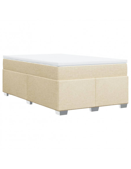Giroletto a Molle con Materasso Crema 120x200 cm in Tessuto