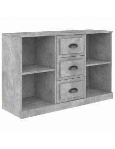 Credenza Grigio Cemento 104,5x35,5x67,5 cm in Legno Multistrato 2