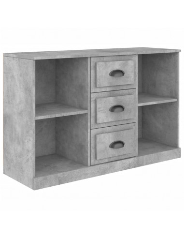 Credenza Grigio Cemento 104,5x35,5x67,5 cm in Legno Multistrato