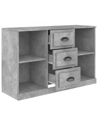 Credenza Grigio Cemento 104,5x35,5x67,5 cm in Legno Multistrato