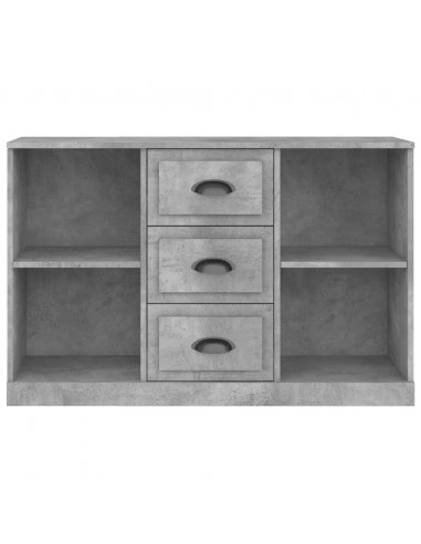 Credenza Grigio Cemento 104,5x35,5x67,5 cm in Legno Multistrato