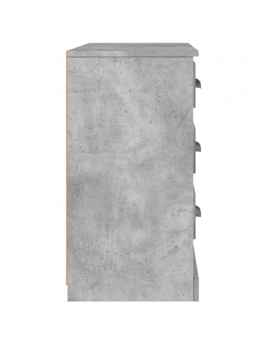 Credenza Grigio Cemento 104,5x35,5x67,5 cm in Legno Multistrato