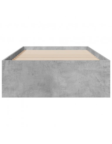 Giroletto Cassetti Grigio Cemento 90x200 cm Legno Multistrato