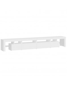 Mobile Porta TV con Luci LED Bianco 260x36,5x40 cm 2