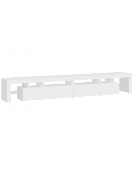 Mobile Porta TV con Luci LED Bianco 260x36,5x40 cm