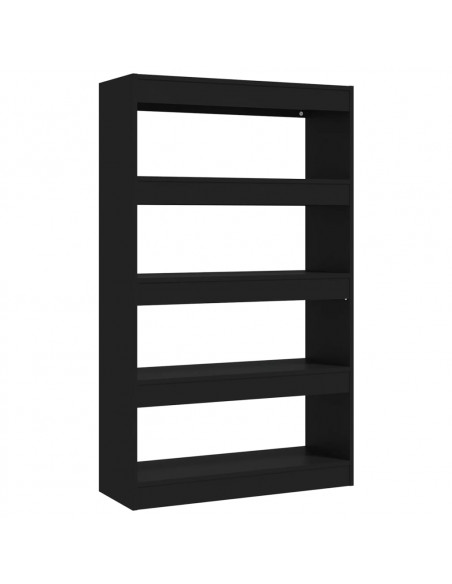 Libreria/Divisorio Nero 80x30x135 cm in Truciolato