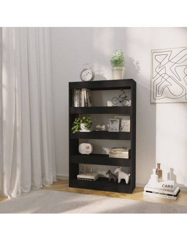 Libreria/Divisorio Nero 80x30x135 cm in Truciolato